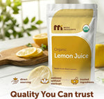 Micro Ingredients Organic Lemon Juice Powder nutritional information panel