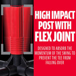Franklin Sports adjustable batting tee twist and lock mechanism
