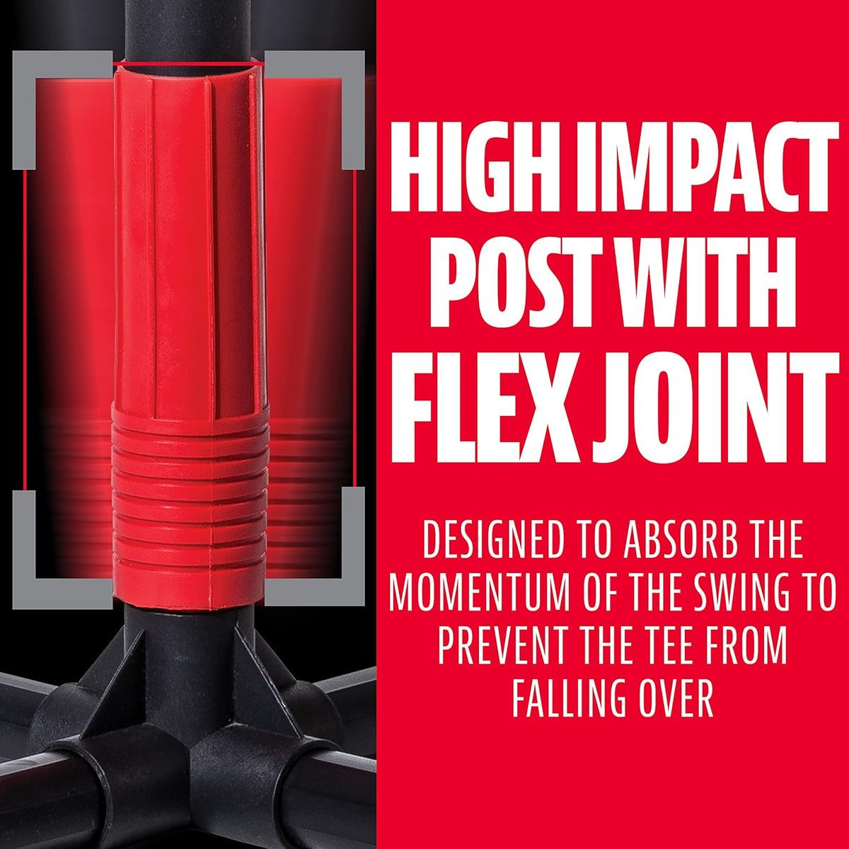 Franklin Sports adjustable batting tee twist and lock mechanism