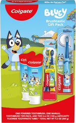 Imported Colgate children toothbrush set illustrating extra soft bristles gentle on kid gums
