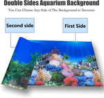 XCNO marine habitat backdrop for fish tanks highlighting vivid blue and orange colors