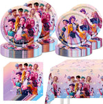 Szcfvhb Demon Movie Hunters party tableware set front view