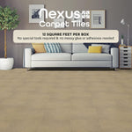 Achim home decor carpet tiles installed in a bedroom setup