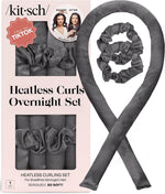 Kitsch Satin Heatless Curls Overnight Set - Ivory | No Heat Damage Overnight Curls | Comfortable Frizz Free Hair Curlers To Sleep In with 34" Hair Waver & 2 Satin Scrunchies - Image 10