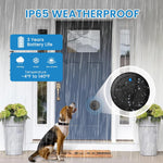 Hathever dog doorbell transmitter mounted near a door