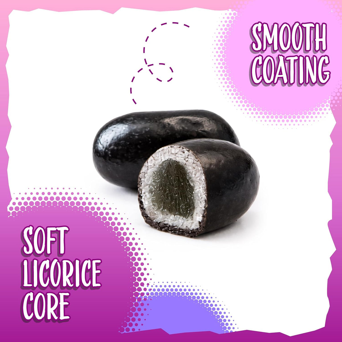 One pound bulk bag of authentic USA imported black licorice treats for gifting