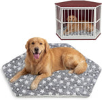 Fanfanwin corner crate dog mat front view with star pattern