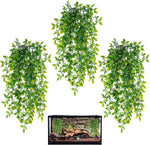 Close up of artificial foliage for reptile tank environment