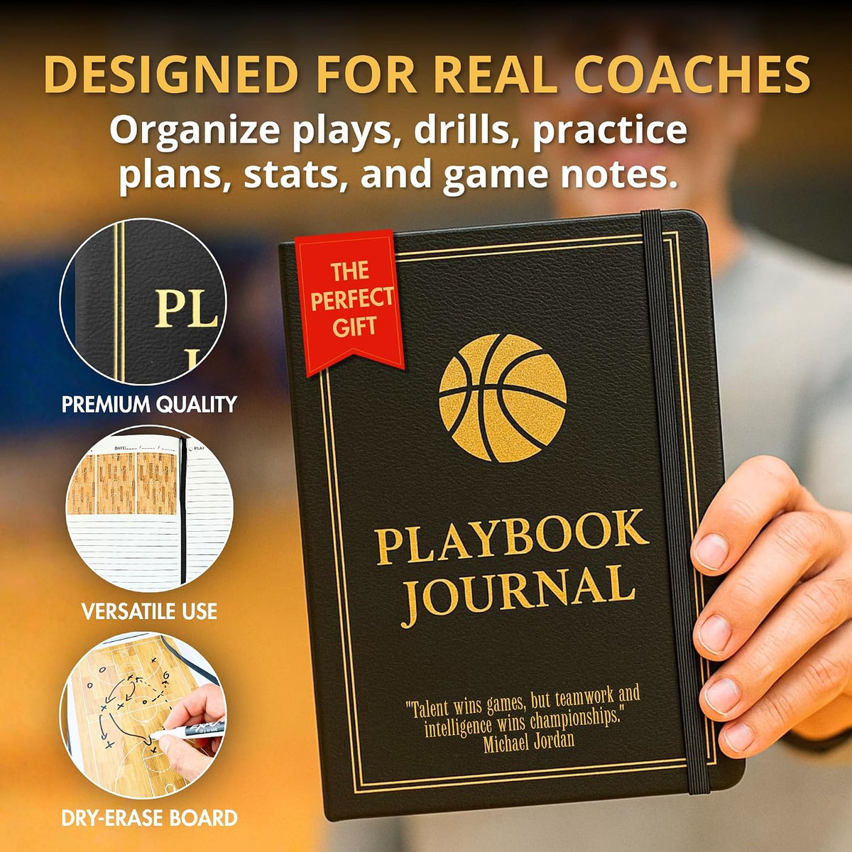 Field Equipt basketball coach gift set full court view
