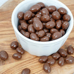 Authentic USA milk chocolate raisins in bulk packaging