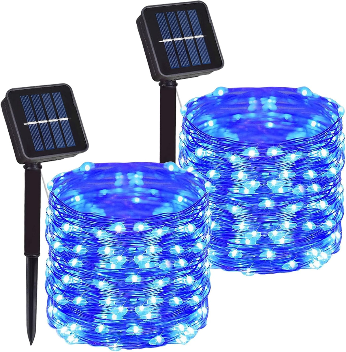 2 Pack Solar Copper Wire String Lights, 66 Ft 200 LEDs Warm White Outdoor | IP65 Waterproof, 8 Lighting Modes, Auto Dusk-to-Dawn, 10-12 Hour Runtime, Garden Patio Yard - Image 13