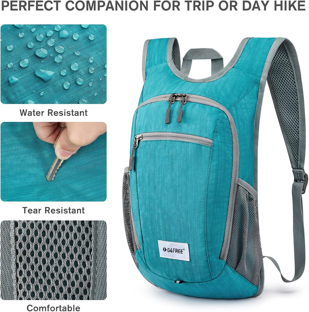 G4Free foldable backpack in aqua blue