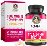 Ancient Bliss Myo and D-Chiro Inositol supplement bottle front view