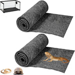 HERCOCCI reptile carpet front view of grey terrarium substrate liner pack.
