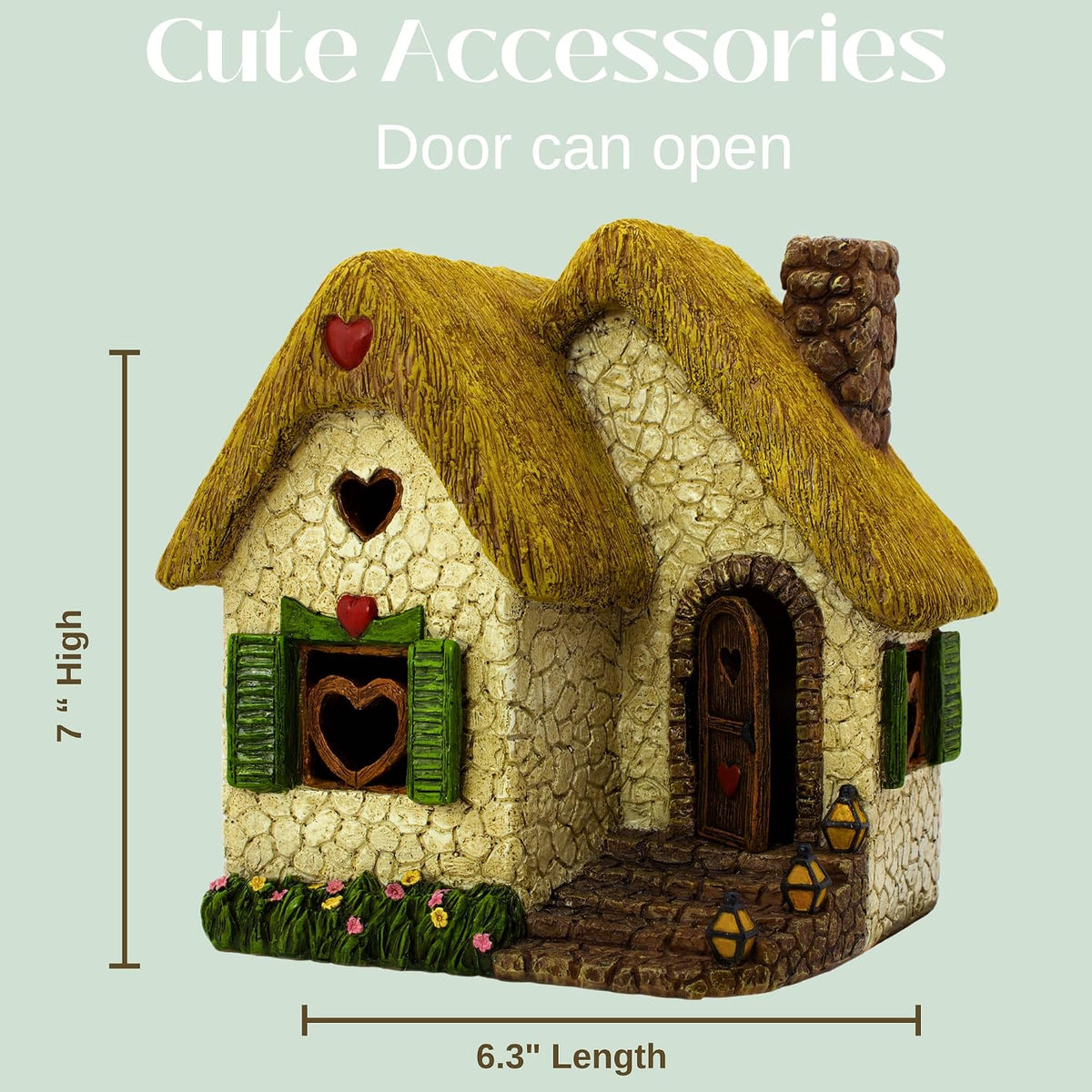 PRETMANNS 7 inch fairy cottage outdoor garden display