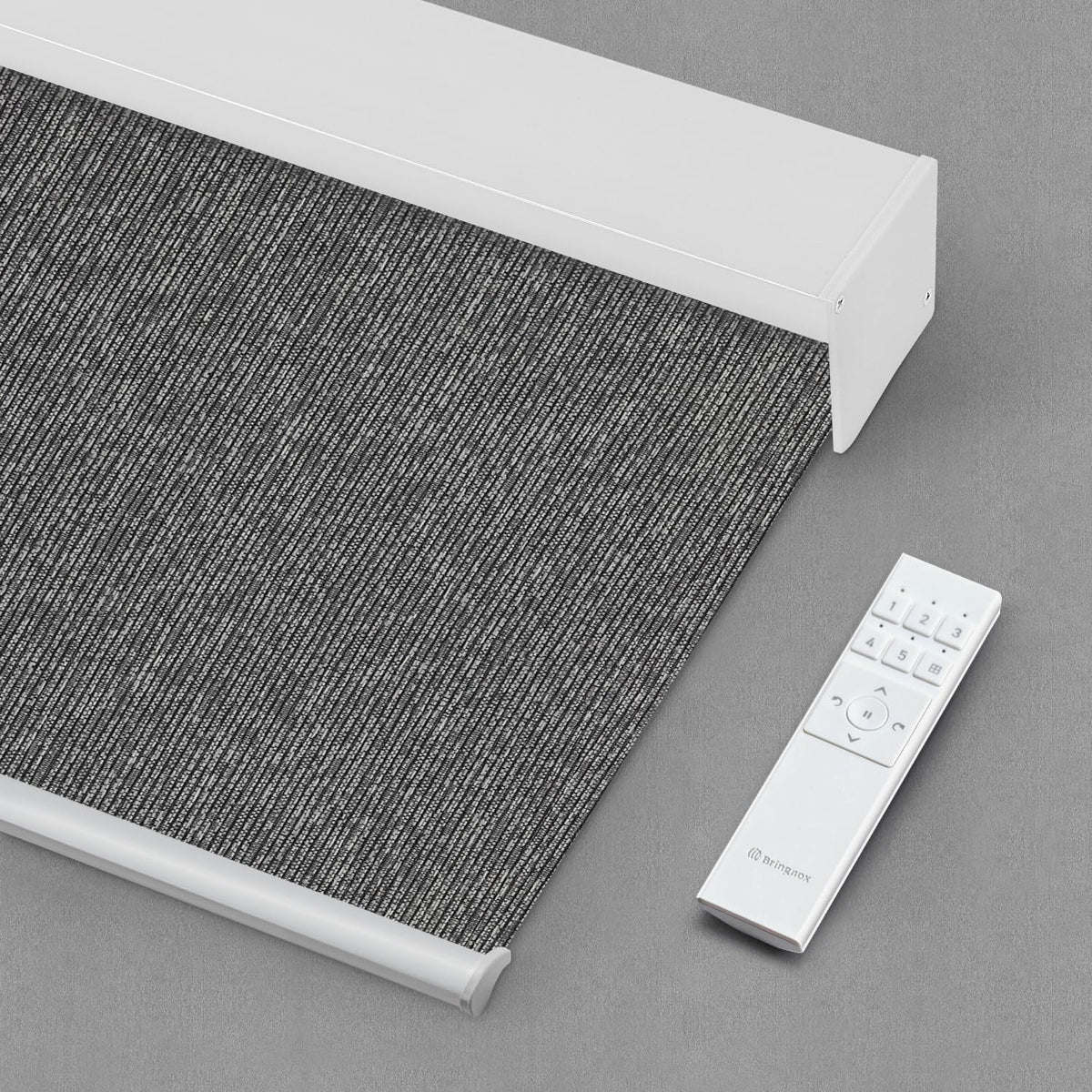 Bringnox Motorized Blinds with Remote, 100% Blackout Fabric Sample - Image 13