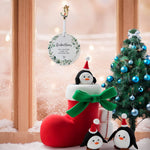 SIABERTERL round ceramic ornament with gift bag and ribbon