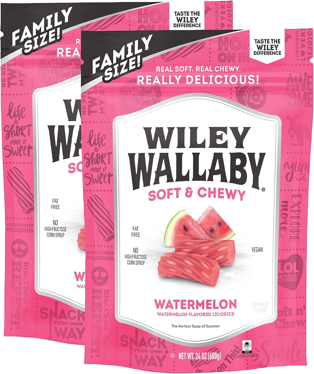 Wiley Wallaby Licorice 10 Ounce Variety Pack - Red Strawberry, Watermelon & Green Apple Classic Gourmet Australian Style Soft & Chewy Licorice Candy - Pack of 3 - Image 9