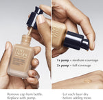 Close up of the twist lock mechanism on the Estee Lauder foundation pump top