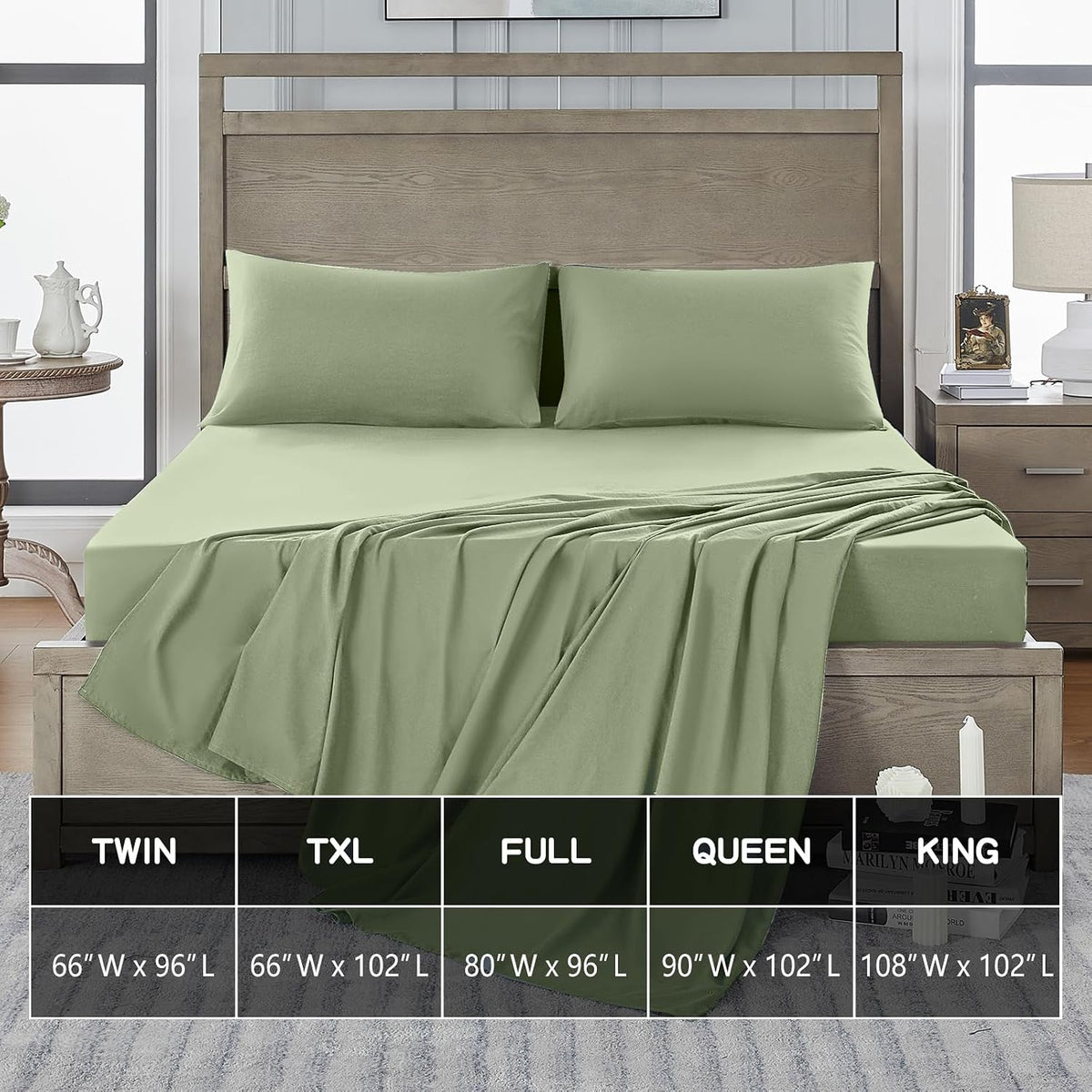 Single top sheet draped on bed