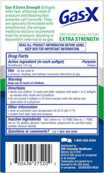 Gas-X gas relief packaging with dosage instructions