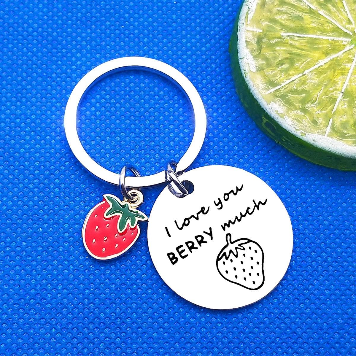 Baixian cute fruit keyring close up detail