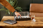 Case Elegance luxury watch box with timepieces displayed