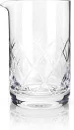 Packaging and presentation view of the authentic USA-imported Viski mixing glass.
