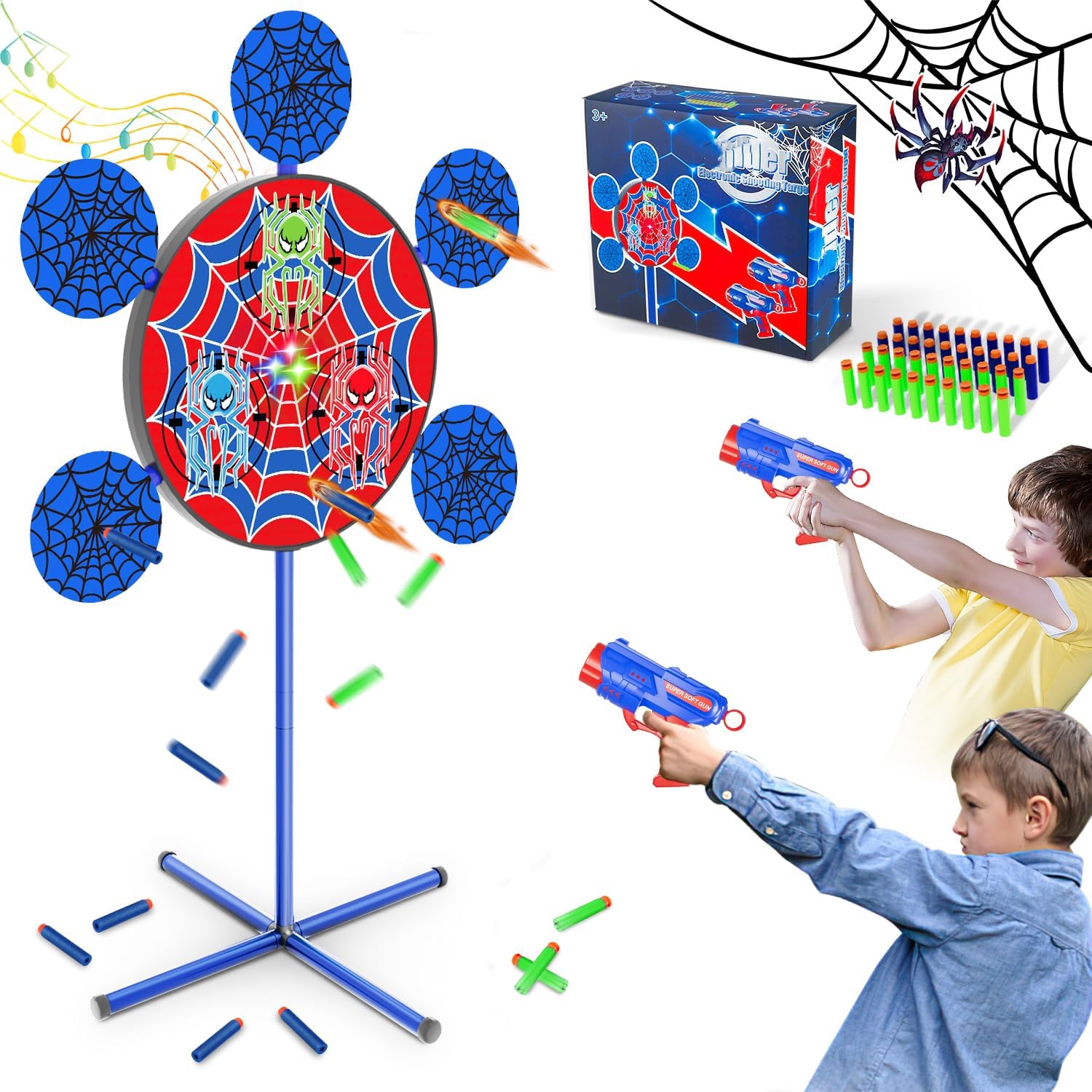 Dx Da Xin Spider-Man electronic shooting target set front view