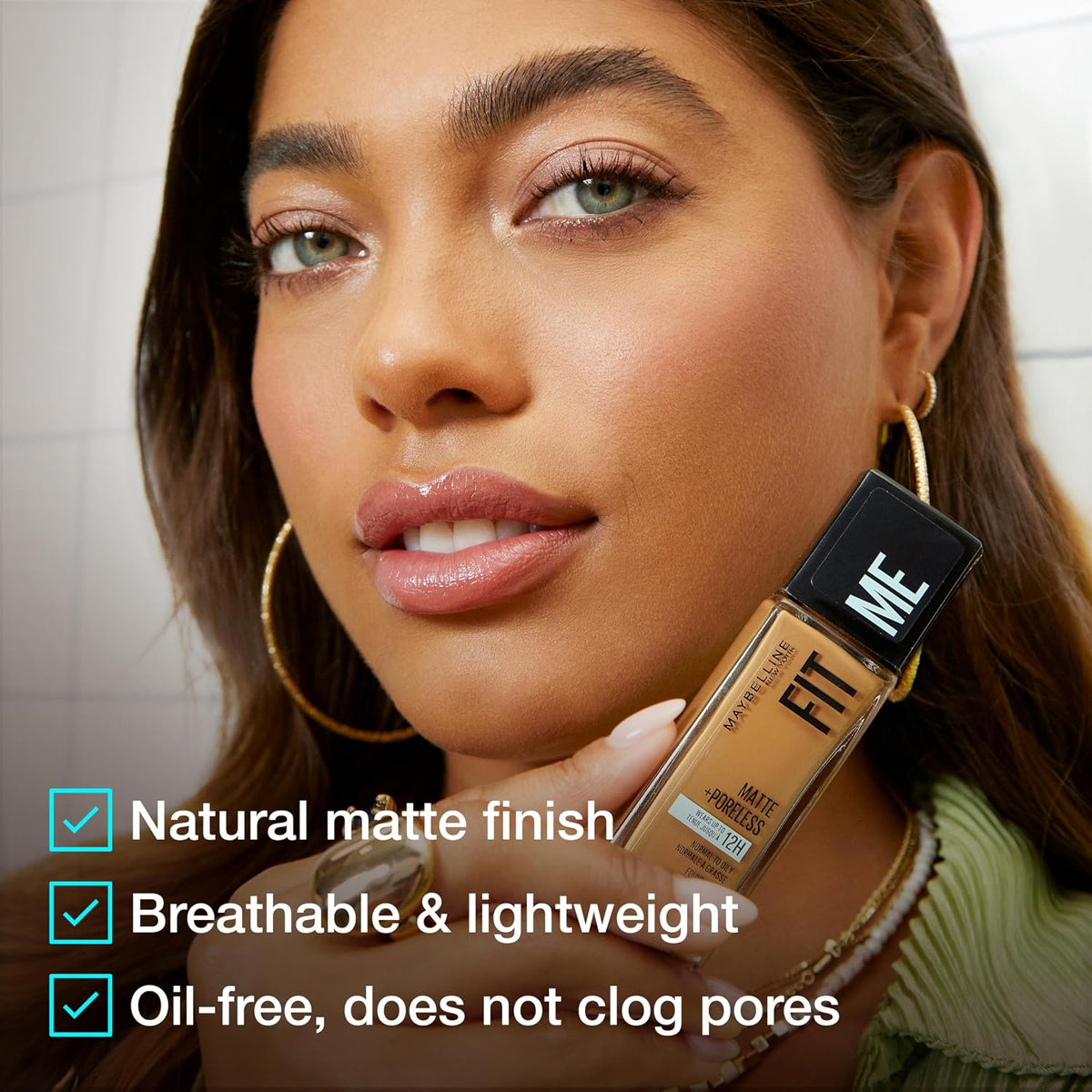 Maybelline Fit Me matte foundation bottle back instructions