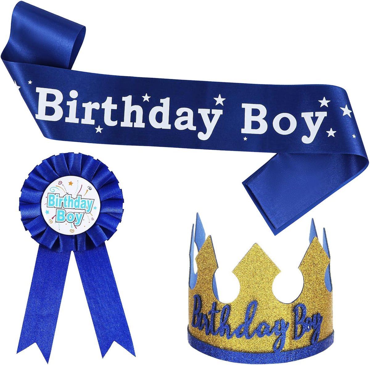 Hariendny Birthday Boy Hat and Prince Crown front view