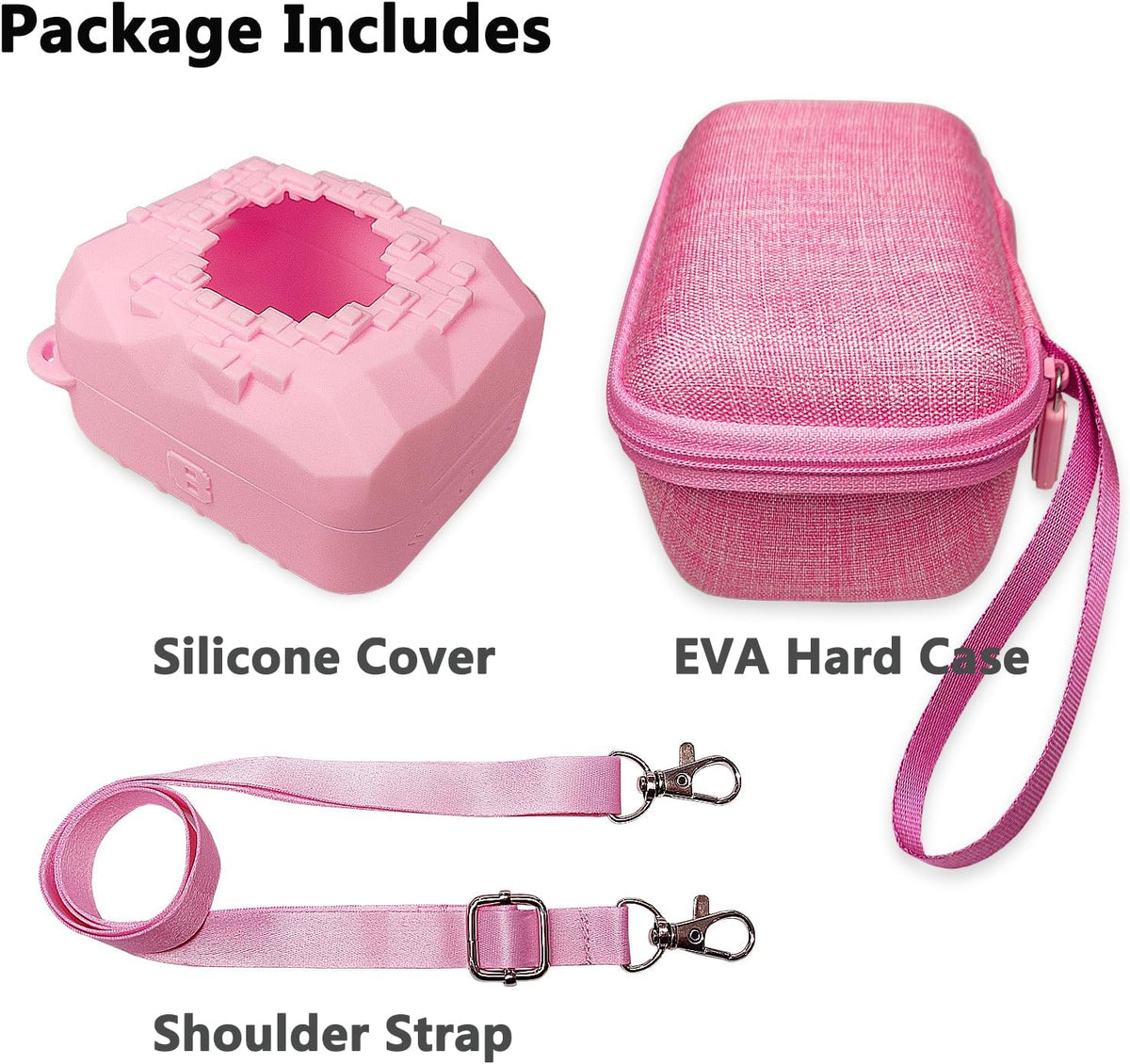 Soft pink silicone protective skin sleeve fitted on digital pet