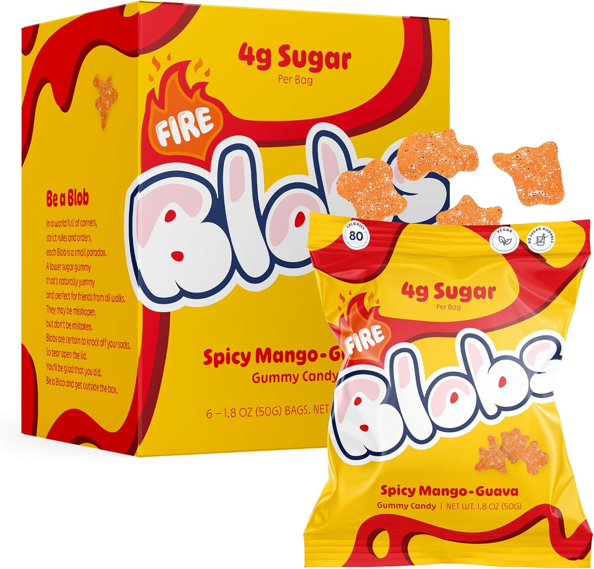 Blobs USA imported healthy spicy fruit gummy candy