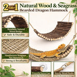 Flexible wooden reptile bridge with suction cups