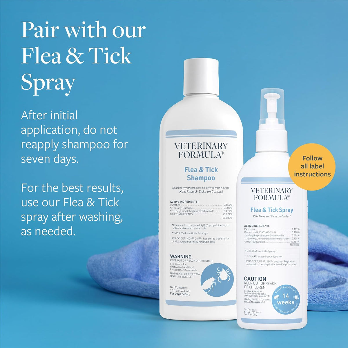 Veterinary Formula dog and cat flea control shampoo