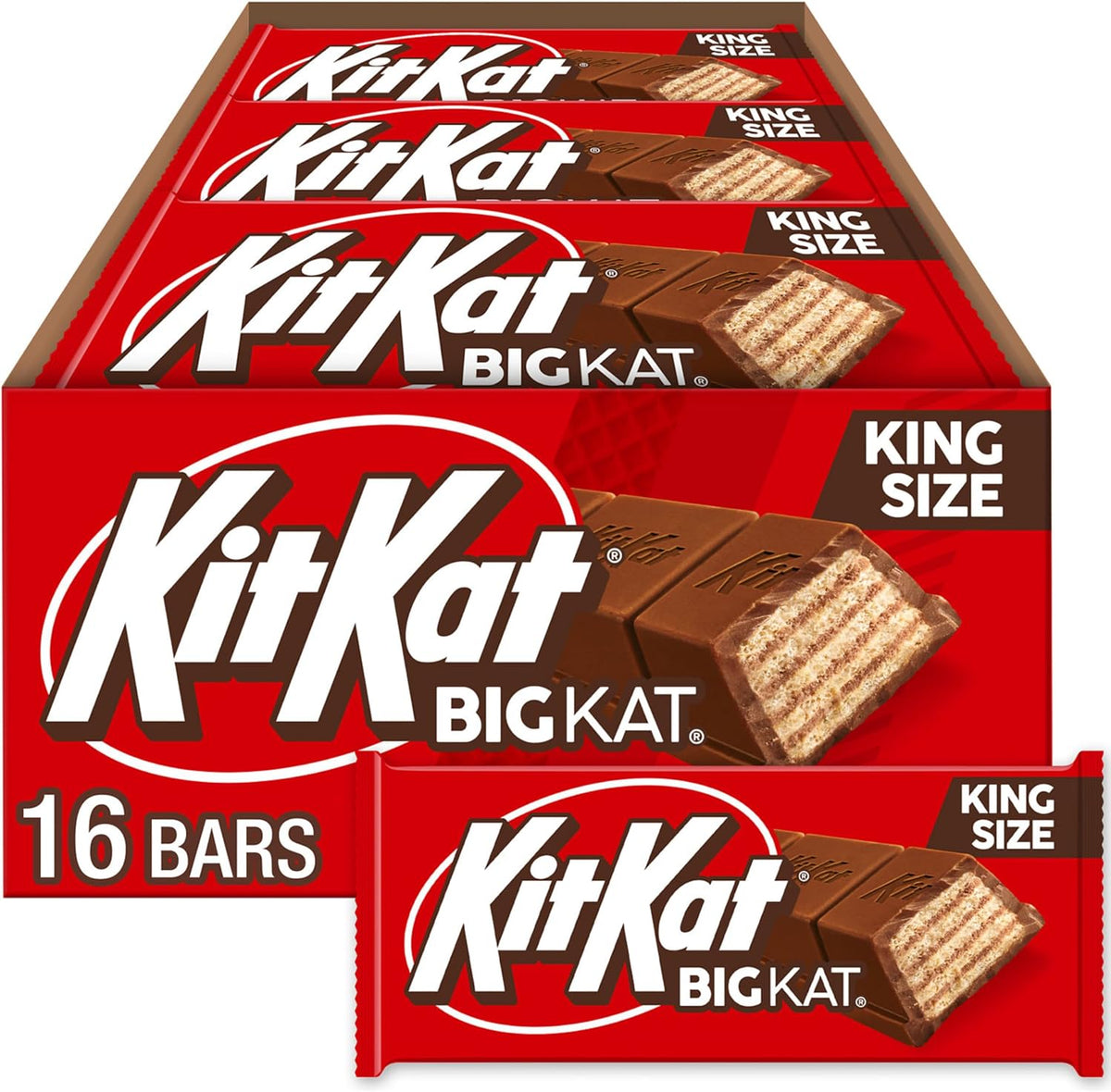KIT KAT Milk Chocolate Wafer Snack Size, Candy Bars, 0.49 oz (8 Count) - Image 13