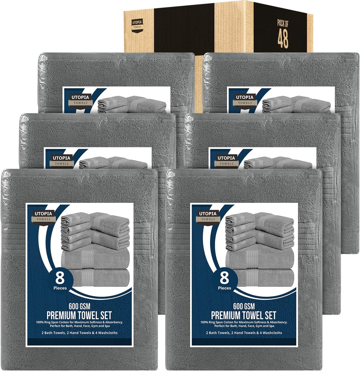 Utopia Towels packaging and brand label view