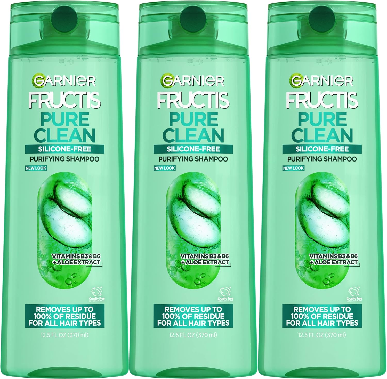 Garnier Fructis Pure Clean Purifying Shampoo front view bottle packaging
