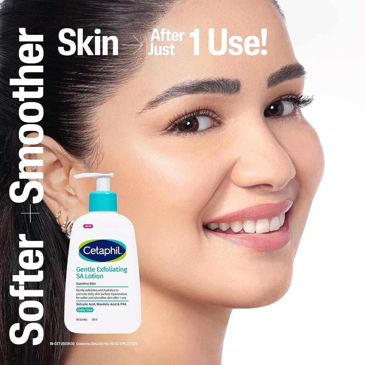 Cetaphil Gentle Exfoliating SA Lotion back label ingredients