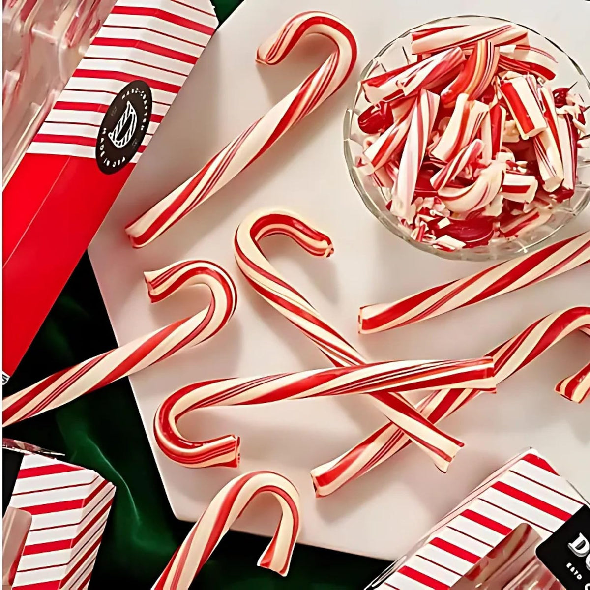 Doscher's artisan copper kettle cooked candy canes set of three boxes.
