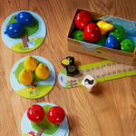 HABA First Orchard wooden fruit and basket components