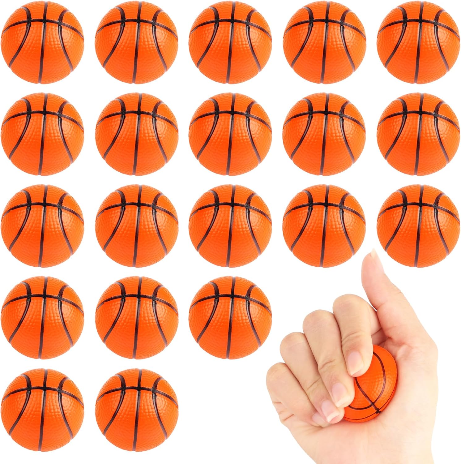 Hxezoc mini basketball stress balls 20 pack front view