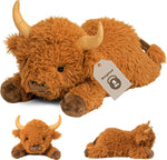 Wepop 5lbs Highland Cow Weighted Stuffed Animal front view