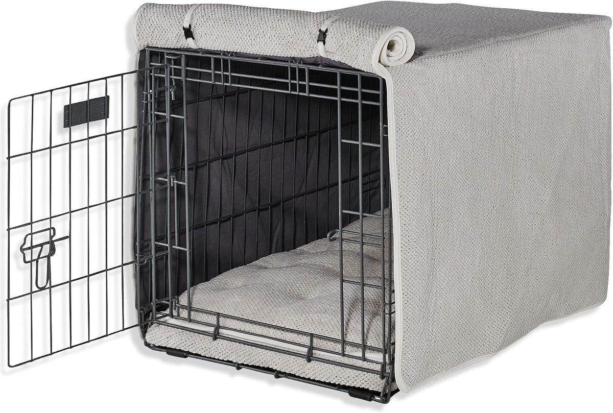 Bowsers aspen chenille crate cover roll up panel detail view