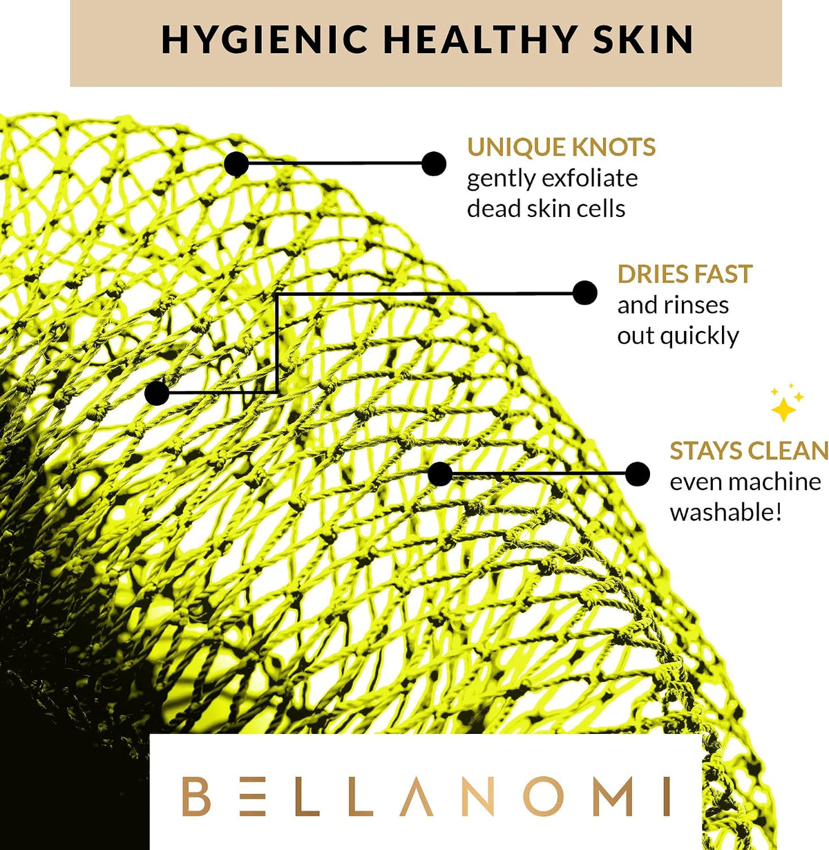 Bellanomi 45 inch long back scrubber in use