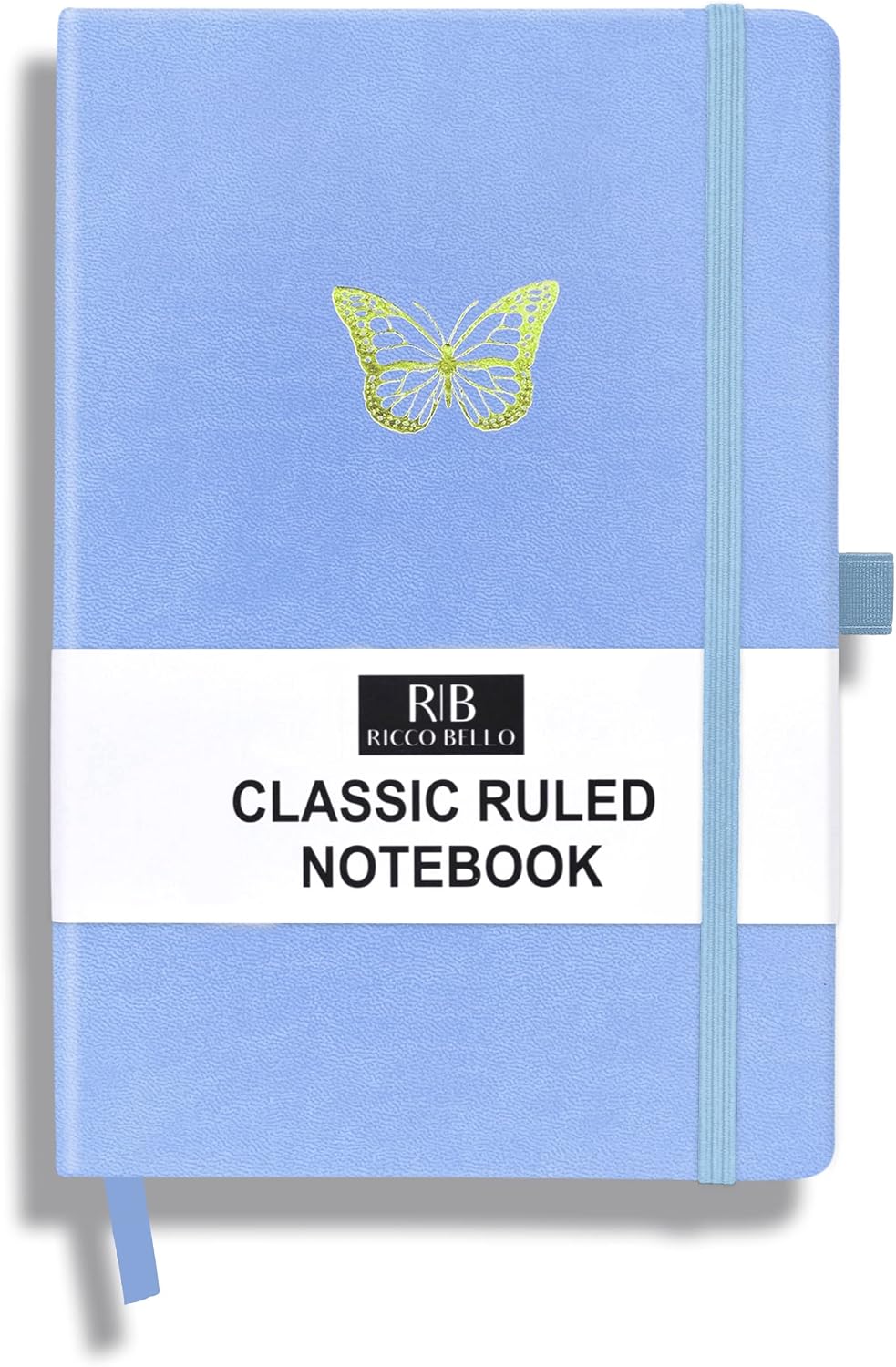 RICCO BELLO Lined Journal Notebook, Grey, 5.7 x 8.4-Inches | Faux Leather Hardcover, Pen Holder, College Ruled, 96 Sheets / 192 Pages, For Work & Notes - Image 10