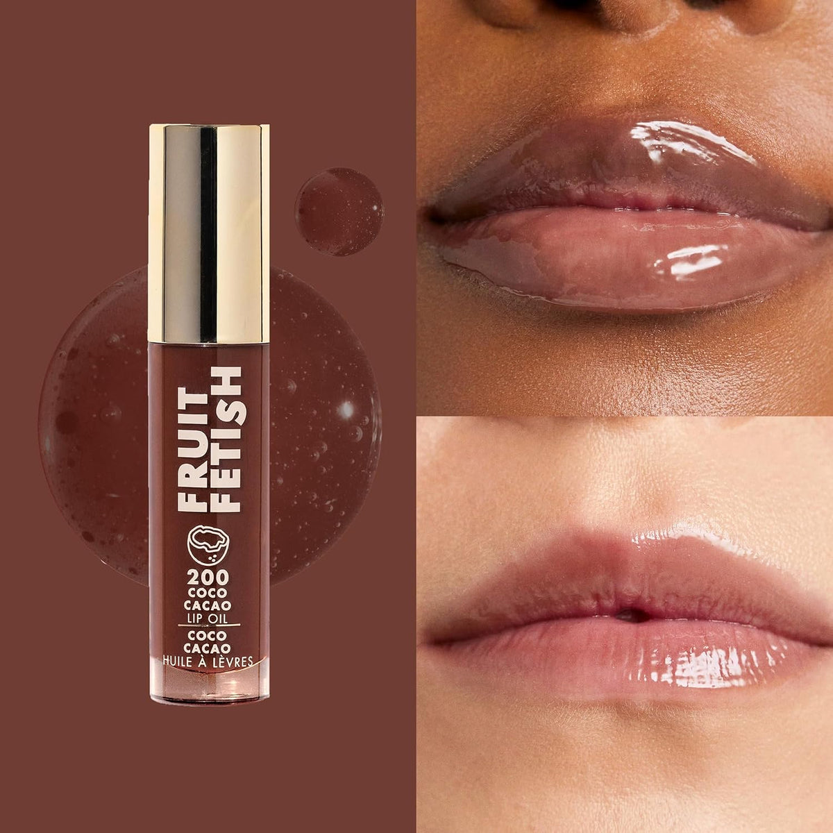Milani lip oil doe-foot applicator detail