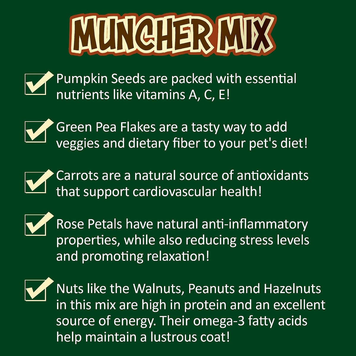 Authentic USA imported Exotic Nutrition snack blend for hamsters and rats