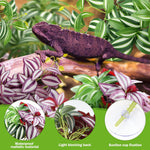 Two artificial reptile vines arranged in a terrarium