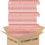 Muchai Innovations Peppermint Candy Canes 72 count box front view showing classic red and white stripes.